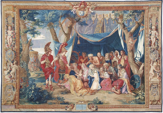 D'après Charles Le Brun (1619-1690): Les reines de Perse aux pieds d'Alexandre, tissage de haute lisse Paris, Mobilier National Photo : Ph. Sébert