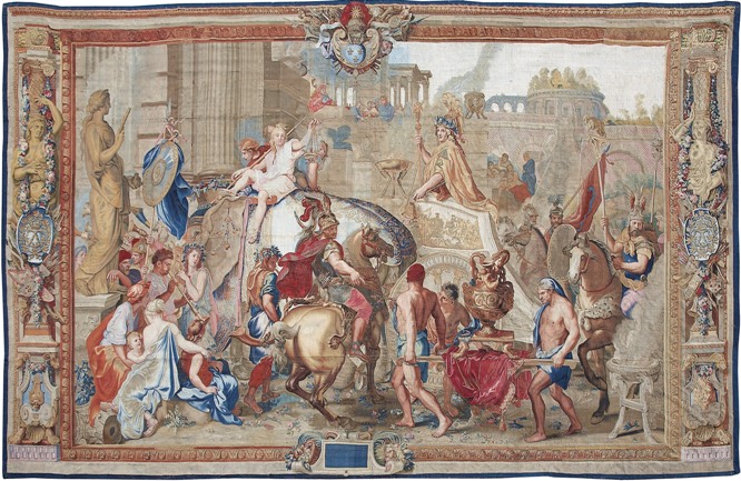 D'après Charles Le Brun (1619-1690): Le Triomphe d'Alexandre, tissage de haute lisse Paris, Mobilier National Photo : Ph. Sébert