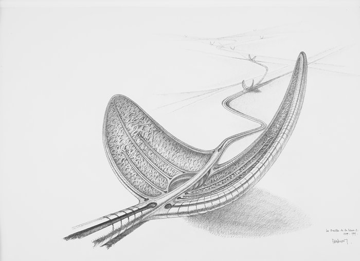 Dessin Claude Parent les Oreilles de la Lune